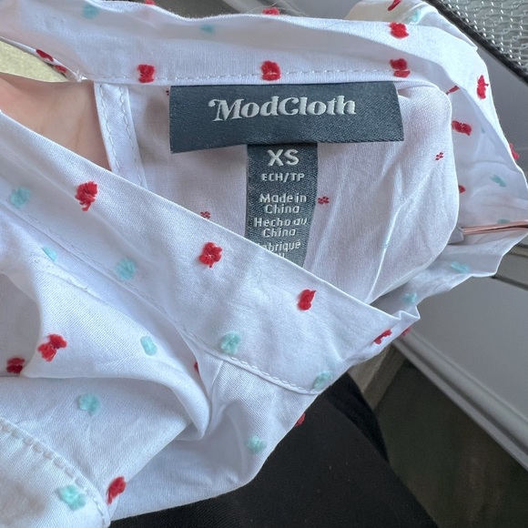 ModCloth Tiered Sleeveless Shift Dress XS - Picture 3 of 4